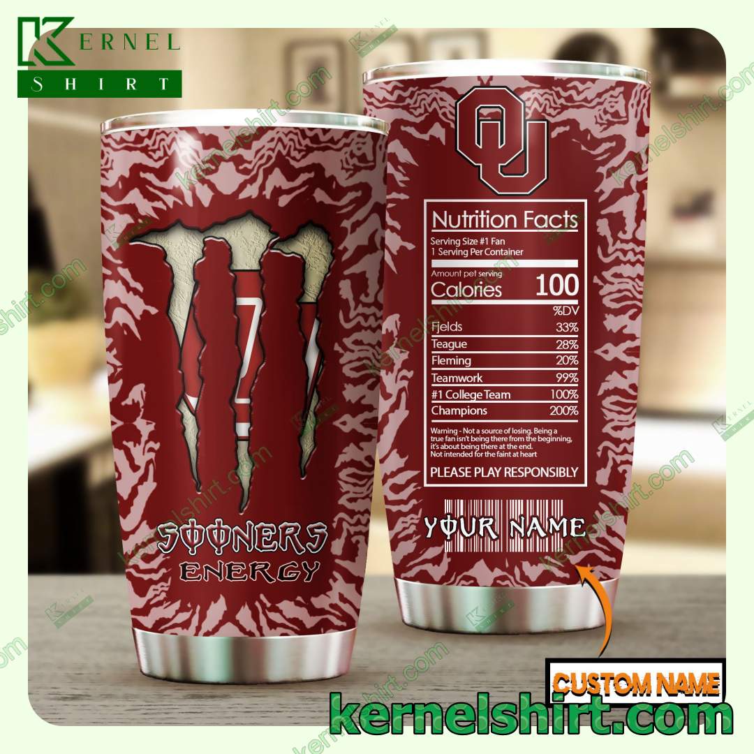 Oklahoma Sooners Personalized Tumbler Cup