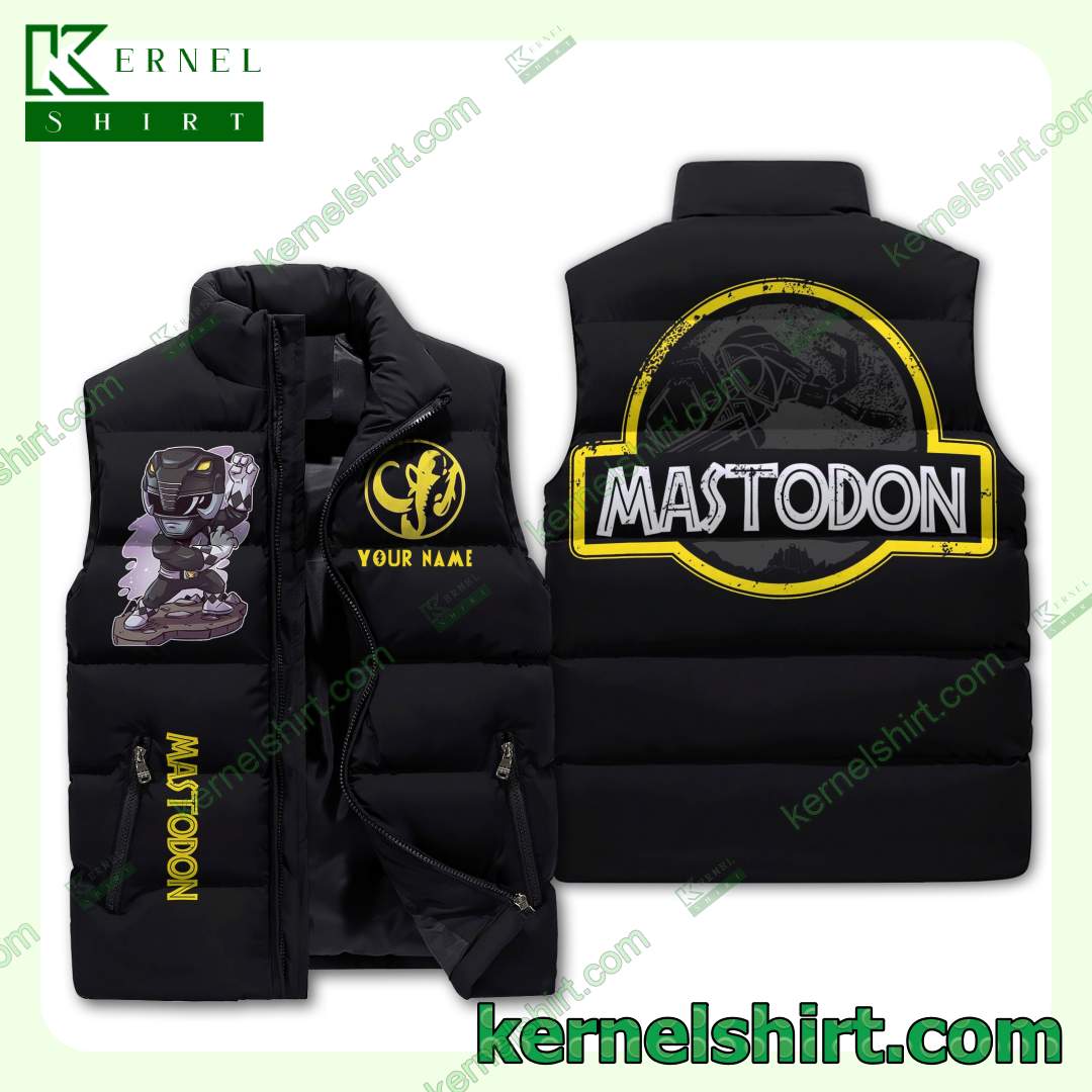 Power Rangers Mastodon Personalized Men's Puffer Vest