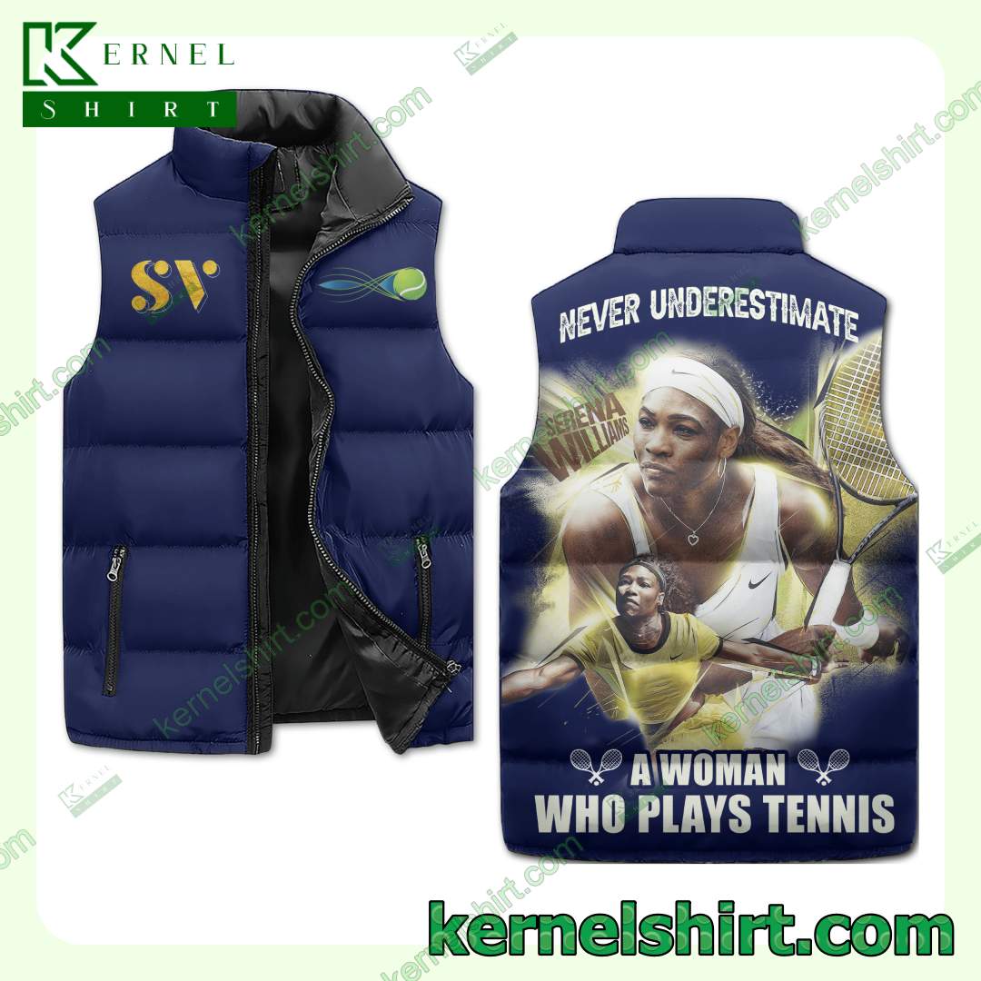Serena Williams Never Underestimate A Woman Who Plays Tennis Winter Thick Vest