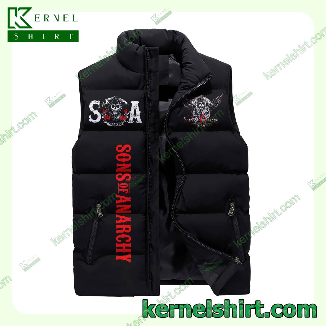 Fast Shipping Sons Of Anarchy I Don't Stop When I'm Tired Men's Puffer Vest