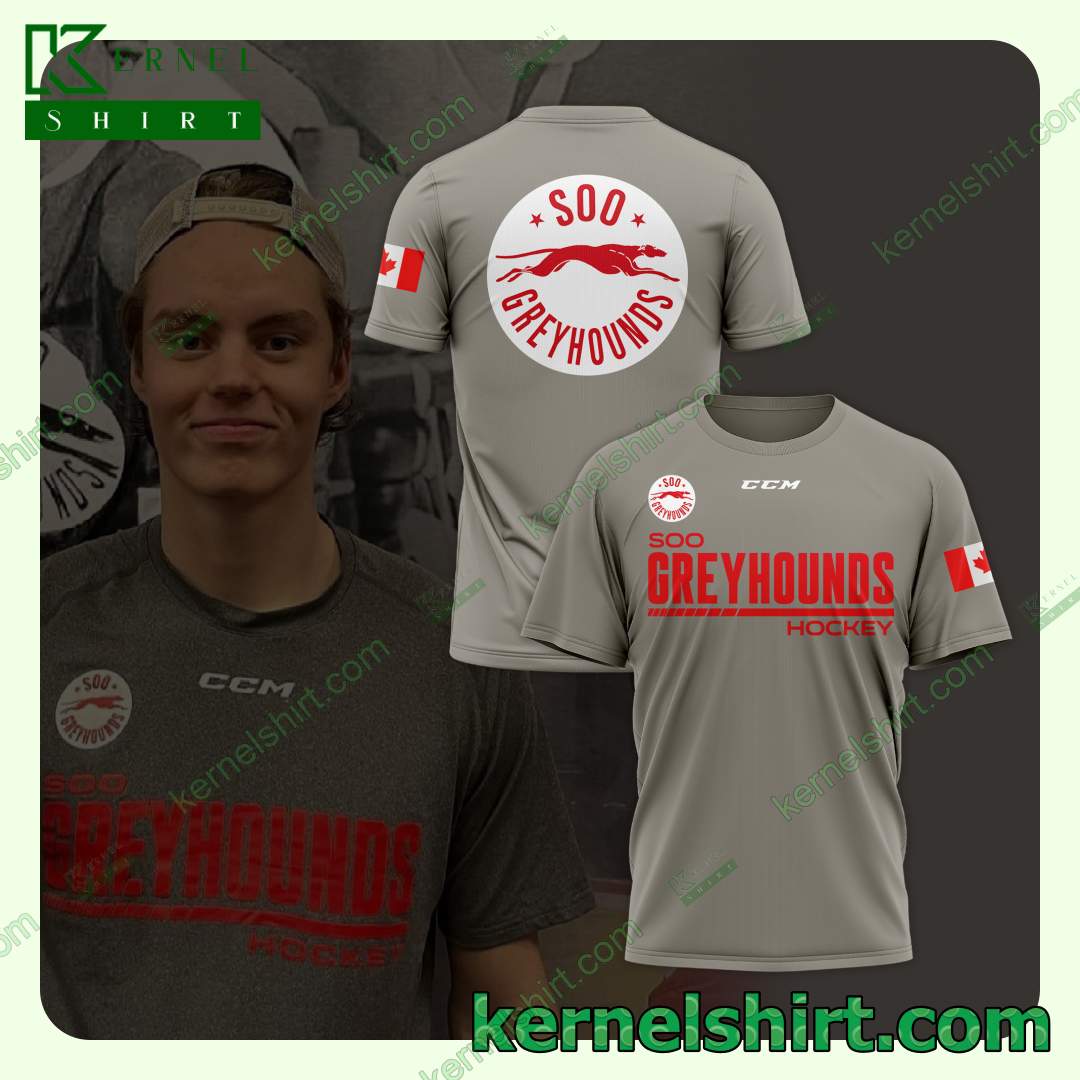 Soo Greyhounds Hockey Canada Fan Cotton Shirt