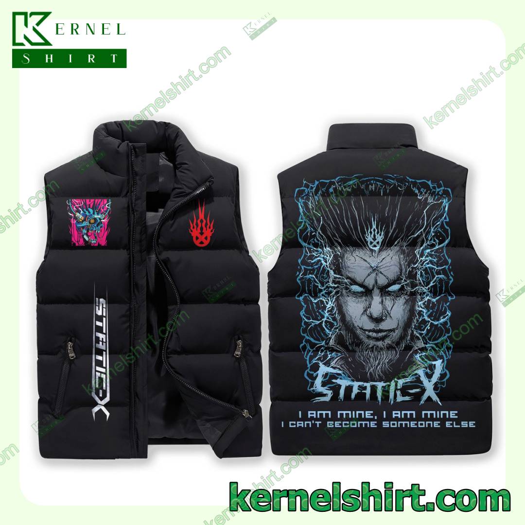 Static-x I Am Mine I Am Mine I Can't Become Someone Else Winter Puffer Vest a